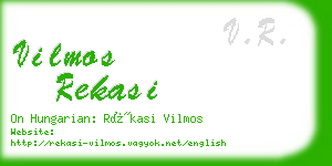 vilmos rekasi business card